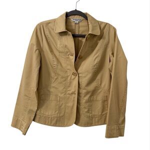 Pendleton Womens Day Lightweight Jacket‎ Blazer Petite Medium Khaki Unlined